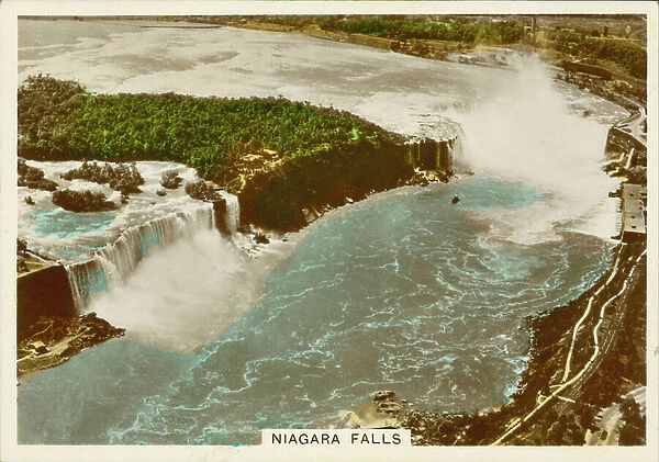 Photocard, 1930s: Niagara Falls (coloured photo)