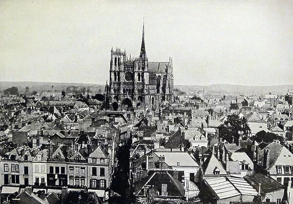 Photographic print of Amiens and the Cathedral