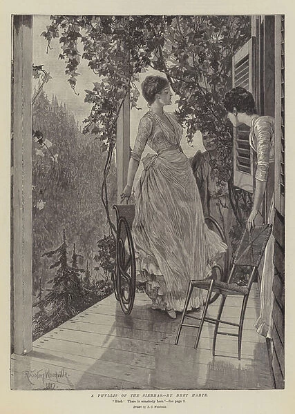 A Phyllis of the Sierras, by Bret Harte (engraving)