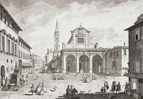 Piazza and church of San Pier Maggiore, Florence, 18th century