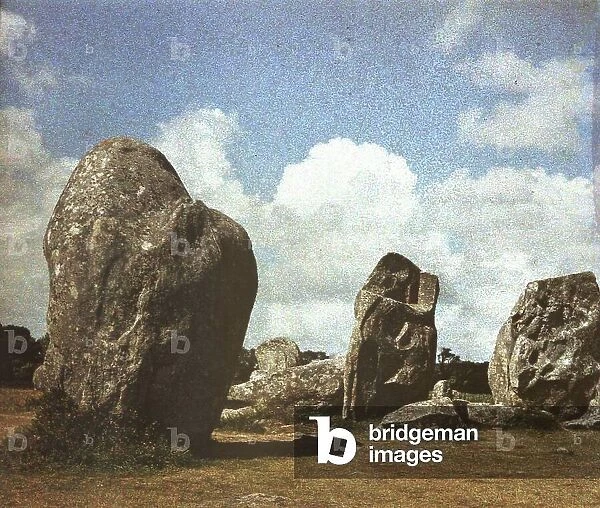 Picturesque Brittany: Alignment of Kermanio, 1923, Carnac, France - Autochrome anonymous