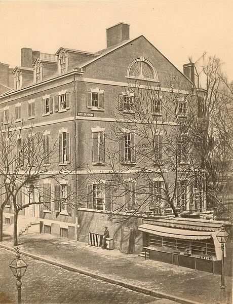 Pierce Butler Mansion, 8th and Chestnut Streets, c. 1855 (b  /  w photo)