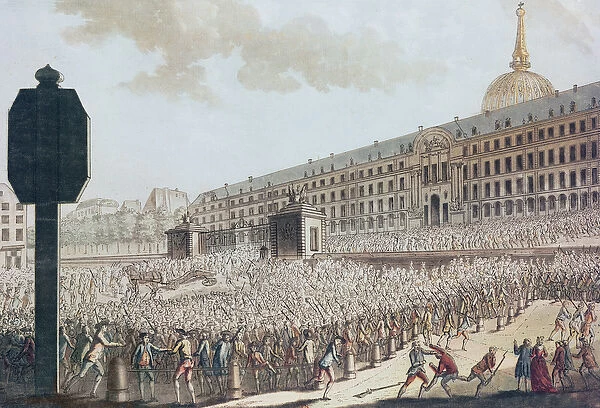 Pillage of the Invalides Armoury, 1789 (engraving)