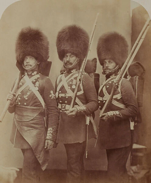 Pioneer Manners and Guardsmen Webster and Lemmen, Grenadier Guards (b  /  w photo)