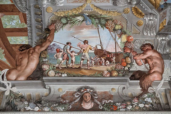 Pirates find Bacchus, 1650-52 (wall tempera painting)