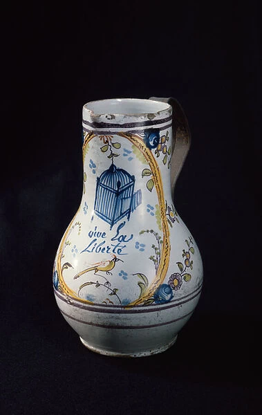 Pitcher with the inscription Vive la Liberte, 1789 (ceramic)
