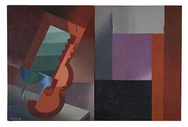 Plastic Values of Objects, diptych, 1928 (oil on wood)