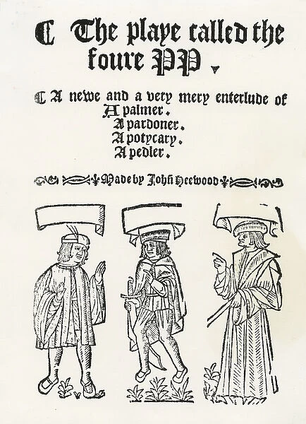The Play called the foure PP, c. 1530 (woodcut)