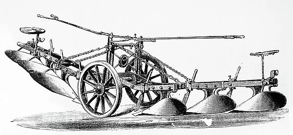 A plough for steam ploughing equipment