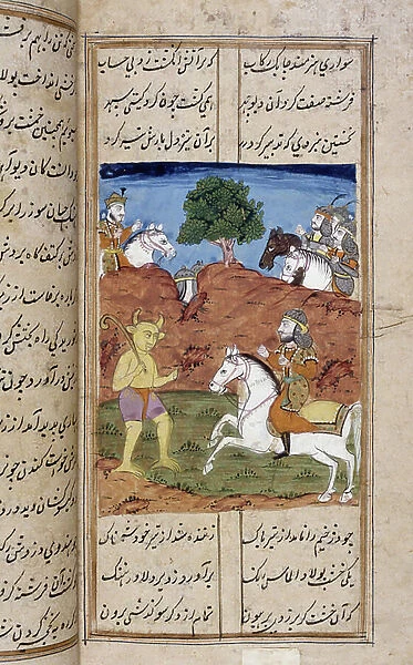 The poet Nezami recounts the tales of Alexander the great, 12th century (manuscript)