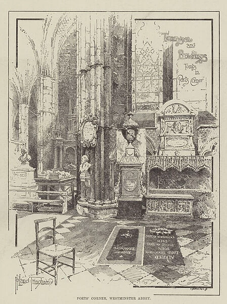 Poets Corner, Westminster Abbey (engraving)