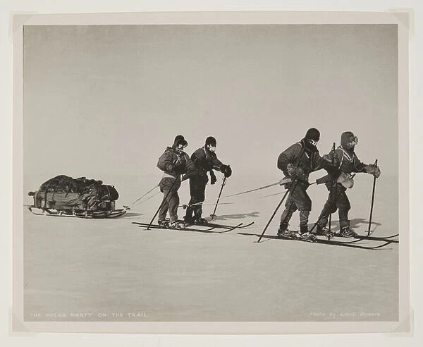The Polar Party on the Trail (bromide print)