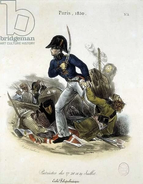 Polytechnician during the revolution of 1830 by Lemercier
