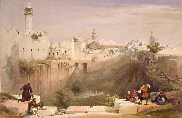 The Pool of Bethesda, Jerusalem, 1839 (lithograph)