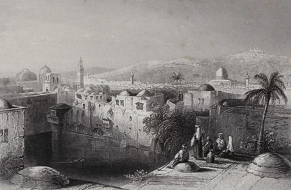 Pool of Hezekiah, Jerusalem (engraving)