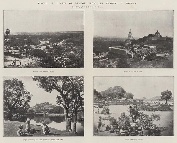 Poona, as a City of Refuge from the Plague at Bombay (b  /  w photo)