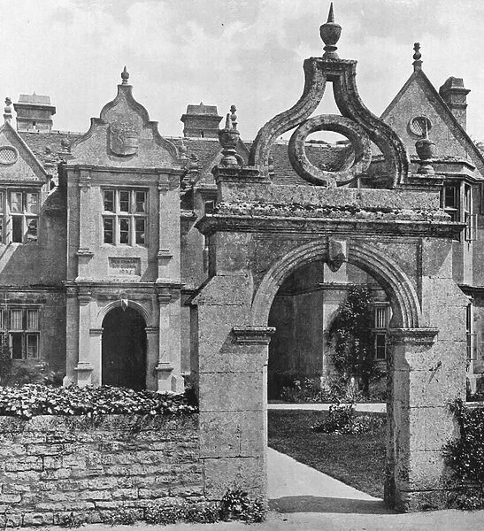 The Porch and Gateway (b  /  w photo)