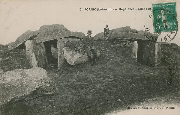 Pornic, Megaliths. Postcard sent in 1913