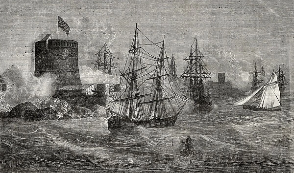 The Port of Toulon in the 18th Century (engraving)