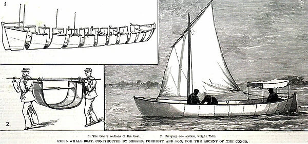 A portable steel whale-boat, 1850