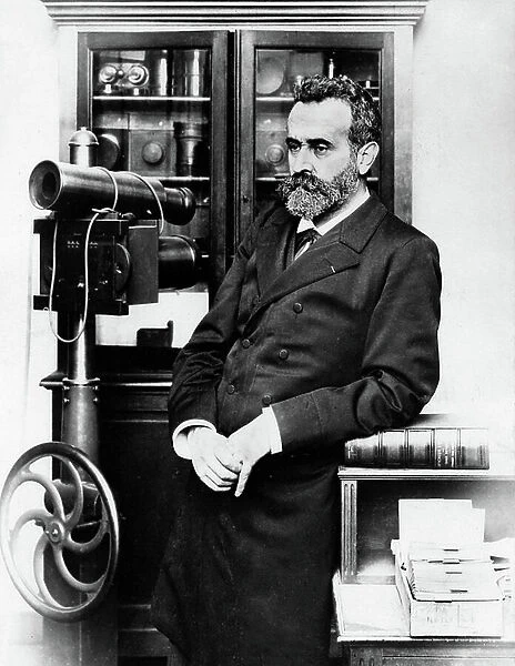 Portrait of Alphonse Bertillon (1853-1914), French police officer and biometrics researcher who created anthropometry - Alphonse Bertillon (1853-1914), French criminologist creator of anthropometrie