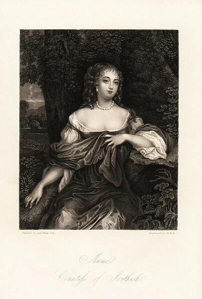 Portrait of Anne Carnegie, Countess of Southesk, wife to James Carnegie, formerly Lady Anne Hamilton, notorious for her affair with the Duke of York, c
