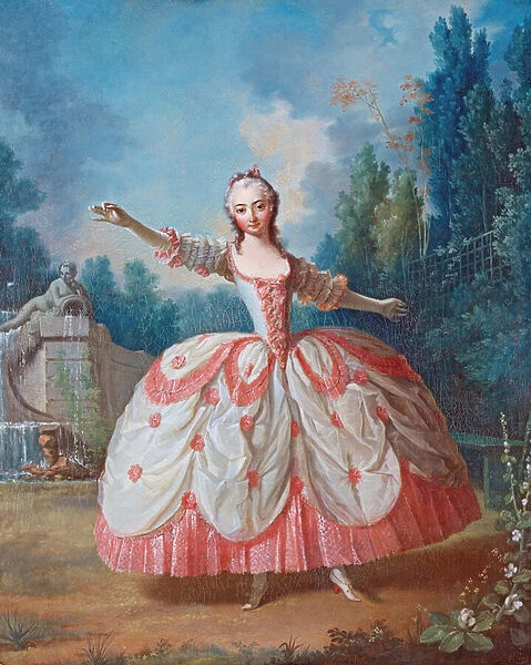 Portrait of Barbara Campanini (1721-1799), known as La Barbarina (La Barberina) - Peinture de Jean Philippe Delaroche (1710-1767) - 1721 - Oil on wood - 68, 5x56, 5 - Private Collection