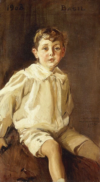 A Portrait of Basil Mundy, 1908 (oil on canvas)