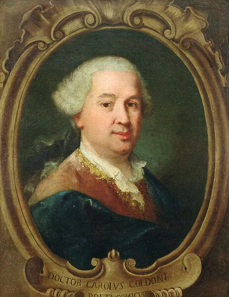 Portrait of Carlo Goldoni (1707-93) (oil on canvas)