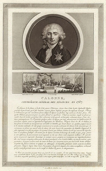 Portrait of Charles Alexandre, vicomte de Calonne (engraving)