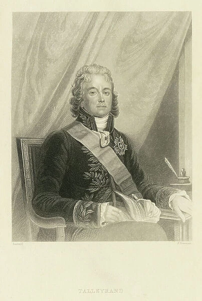 Portrait of Charles Maurice de Talleyrand-Perigord (engraving)