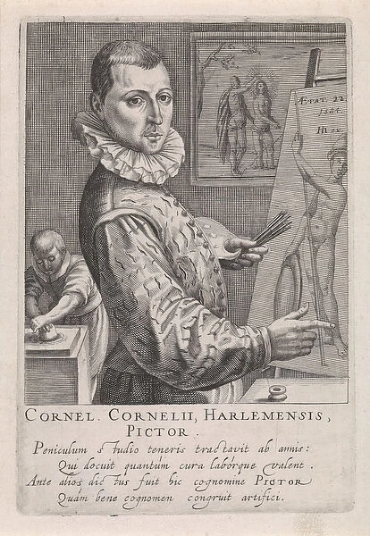 Portrait of Cornelis Cornelisz. van Haarlem, 1610 (etching)