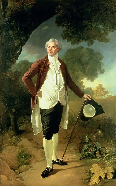Portrait of David Garrick (1717-79) (oil on canvas)