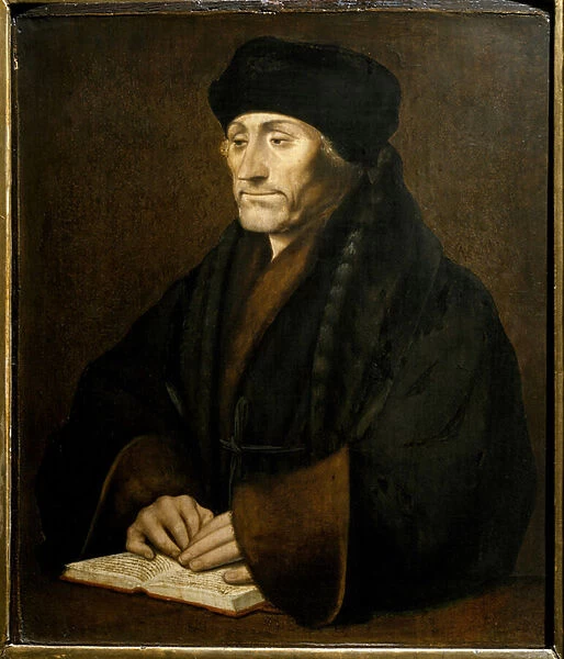 Portrait of Didier Erasme (Erasmus of Rotterdam) (1469 - 1536), Dutch humanist