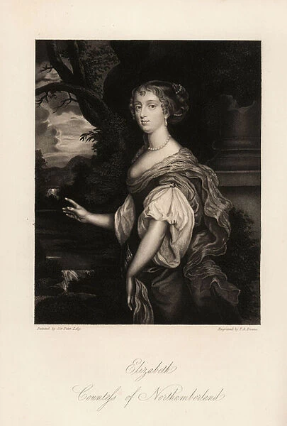 Portrait of Elizabeth Percy, Countess of Northumberland, wife to Joceline Percy, one of the Windsor Beauties, 1646-1690