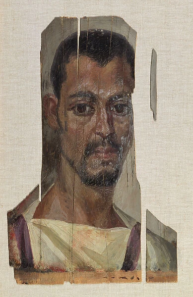 Portrait from Fayum (encaustic wax on wood)