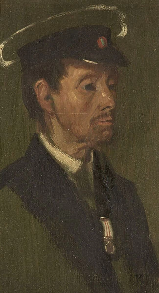 Portrait of H. Fitzpatrick, 97th, c. 1920 (oil on panel)