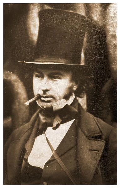 Portrait of Isambard Kingdom Brunel by the launching chains of the SS Great Eastern