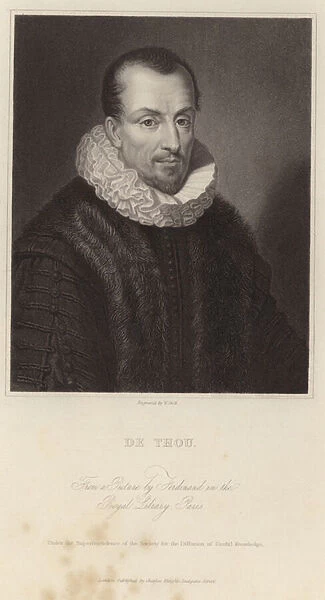 Portrait of Jacques Auguste de Thou (engraving)