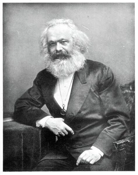 Portrait of Karl Marx (1818-1893) (b  /  w photo)