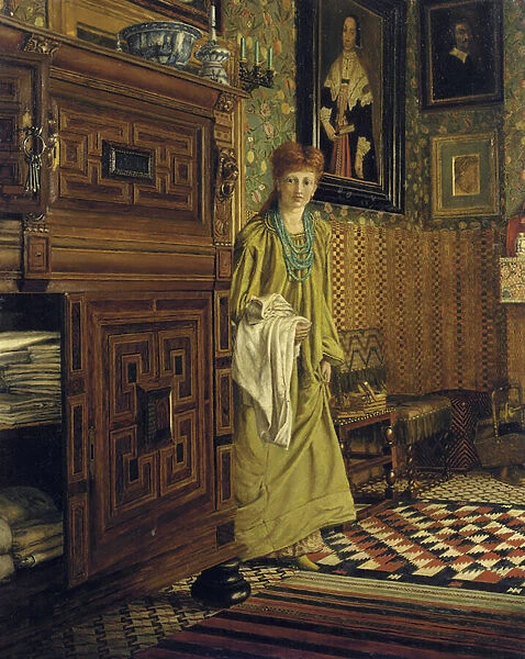 Portrait of Laura, Lady Alma-Tadema, probably entering the Dutch Room at Townshend House