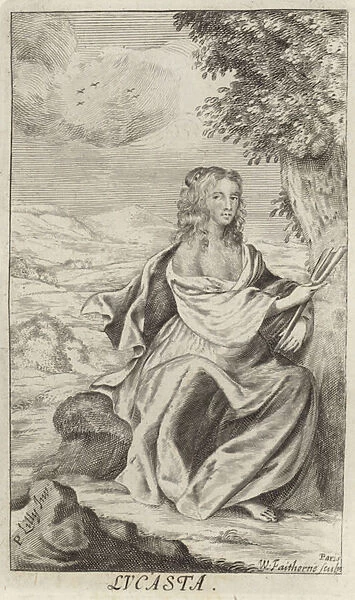 Portrait of Lucasta (Lucy Sacheverell) (engraving)