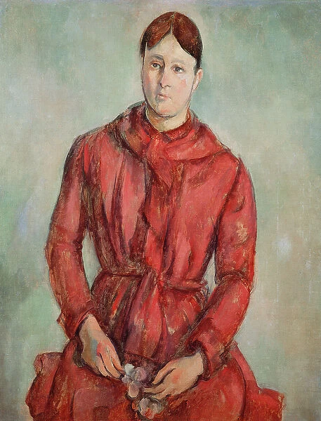 Portrait of Madame Cezanne in a Red Dress, c. 1890 (oil on canvas)