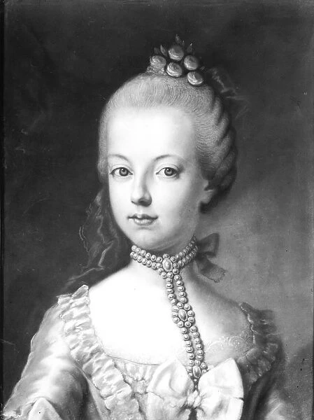 Portrait of Marie-Antoinette (1755-93) of Habsbourg-Lorraine, c. 1771 (pastel on paper)