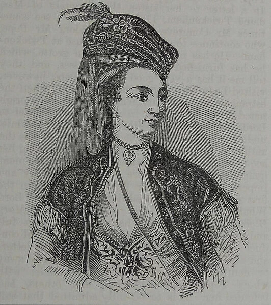 Portrait of Mary Wortley Montgu (engraving)
