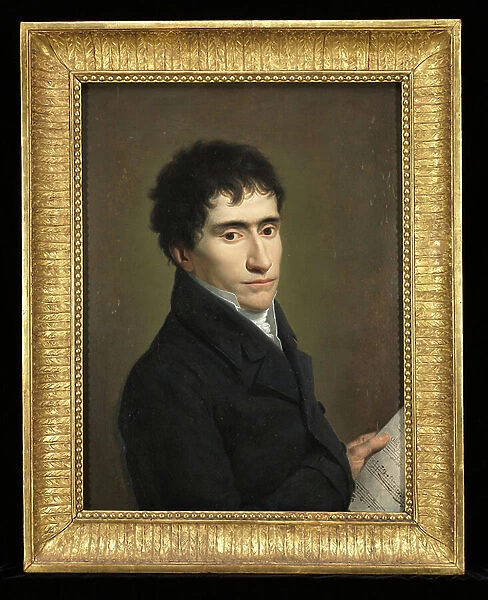 Portrait of a Musician, c.1800 (oil on wood)
