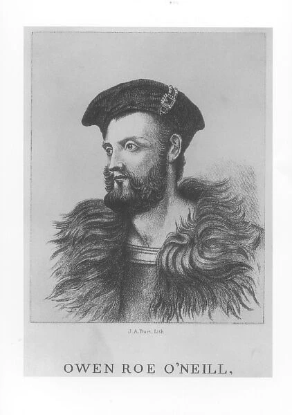 Portrait of Owen Roe O Neill (1590-1649) (litho) (b  /  w photo)