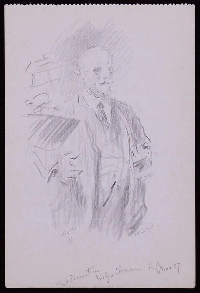 Portrait of Sir George Clausen, 1927 (pencil on paper)