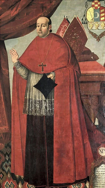 Portrait of the spanish bishop Blas Manuel Sobrino, based in Quito e santiago, Chili (painting)