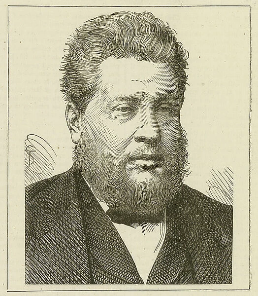 Portrait of Spurgeon, preacher (engraving)